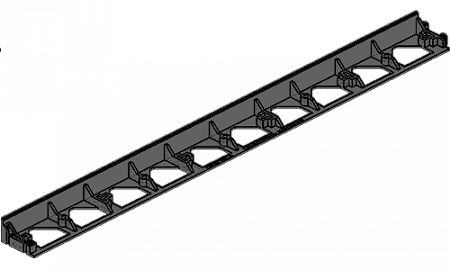 Бордюр Gidrolica Line Б-300.8,5.4.5 - пластиковый черный L3000