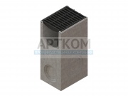 Дождеприёмный колодец BetoMax ДК-40.52.95-Б-В бетонный с решёткой щелевой чугунной ВЧ кл.Е (верхняя часть, комплект) 04870/1
