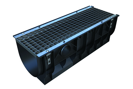 Комплект: Лоток пластиковый PolyMax Basic ЛВ-30.39.38-ПП с стальной решеткой кл. А 087001