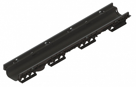 Лоток водоотводный пластиковый PolyMax Basic ЛВ-10.16.08-ПП 8010-М H80
