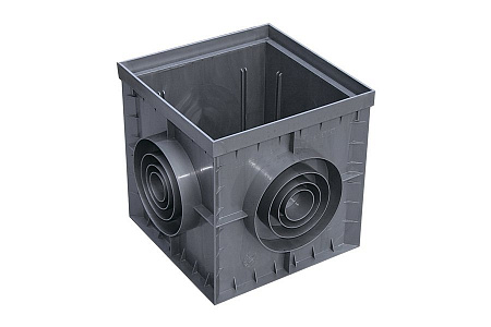 Дождеприемник PolyMax Basic ДП–30.30-ПП пластиковый серый 8370-М