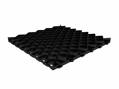 Решётка газонная Gidrolica Eco Pro РГ-60.60.4 пластиковая чёрная
